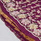 House of Panchhi Burgundy Pure Georgette Sequins And Thread Embroidery Lehenga Choli & Dupatta | Swadesiicart