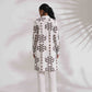 trueBrowns White Cotton Stripe Print Kurta Co-ord Set - Swadesiicart