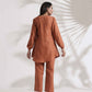 trueBrowns Rust Slub Co-ord Set - Swadesiicart