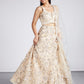 House of Panchhi Cream Net Sequins, Mirror And Thread Embroidery Lehenga Choli & Dupatta | Swadesiicart