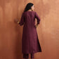 trueBrowns Maroon Straight Kurta Set | Swadesiicart