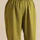 trueBrowns Fresh Green Dobby Puff Sleeve Kurta Pant Set | Swadesiicart