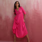 trueBrowns Modal Pink Dress | Swadesiicart