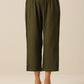 trueBrowns Olive Green Slub Texture Kurta Pant Set | Swadesiicart