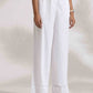 trueBrowns White Cotton Schiffli Co-ord Set - Swadesiicart