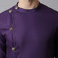 Even Apparels Purple Sherwani Kurta With Asymetrical Cut | Swadesiicart
