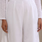 trueBrowns White Dobby Overlay Jacket Blouse Pant Set | Swadesiicart