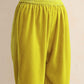 trueBrowns Lime Velvet Kurta Co-ord Set - Swadesiicart