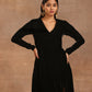 trueBrowns Black Velvet Dress | Swadesiicart