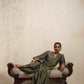 trueBrowns Green Tissue Kurta Set | Swadesiicart
