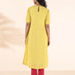trueBrowns Lime Cotton Dobby Kurta Pant Set | Swadesiicart