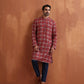 trueBrowns Men's Beige Printed Kurta | Swadesiicart
