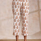 trueBrowns Yellow Overall Floral Block Print Cotton Sleeveless Kurta Pant Set | Swadesiicart