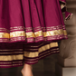 Pomcha Jaipur Burgundy Pure Cotton Anarkali Set | Swadesiicart
