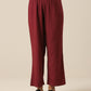 trueBrowns Ruby Wine Slub Textured Collar Co-Ord Set - Swadesiicart