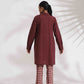 trueBrowns Brown Cotton Solid Kurta Co-ord Set - Swadesiicart