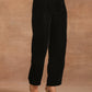 trueBrowns Black Velvet Embroidered Relaxed Co-ord Set - Swadesiicart