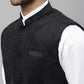 Even Apparels Men's Black Nehru Jacket With Welt Pockets | Swadesiicart