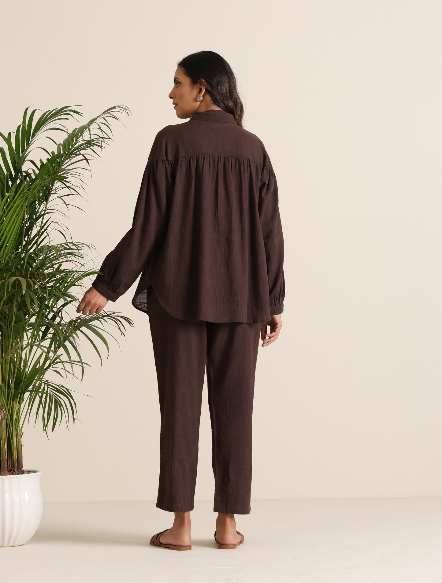trueBrowns Cola Cotton Shirt Co-ord Set - Swadesiicart