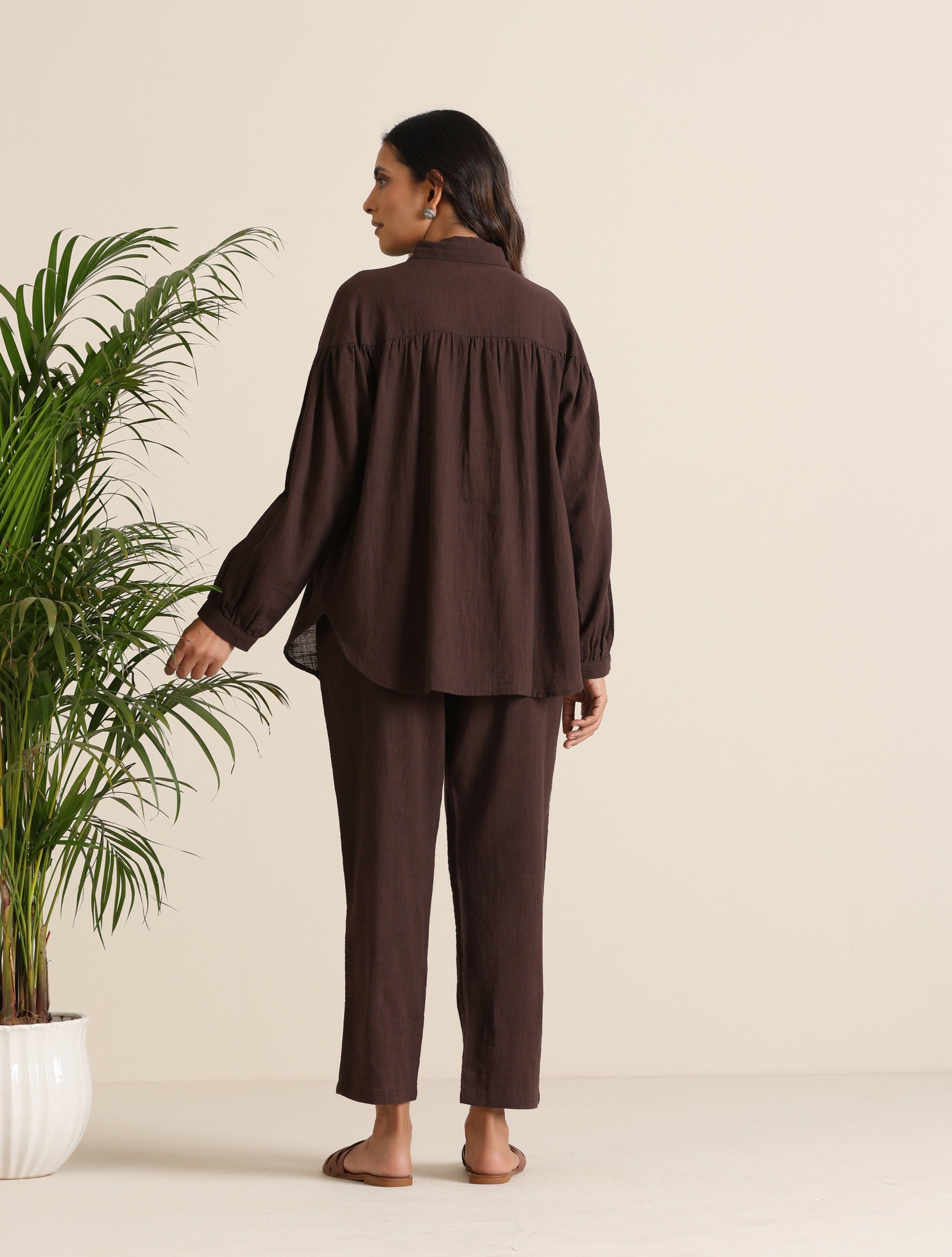 trueBrowns Cola Cotton Shirt Co-ord Set - Swadesiicart