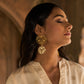 trueBrowns Gold-Polished Circle Drop Earrings | Swadesiicart