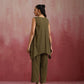 trueBrowns Olive Cotton Dobby Dobby Co-ord set - Swadesiicart
