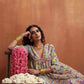 trueBrowns Yellow Print Anarkali Kurta Co-ord Set - Swadesiicart