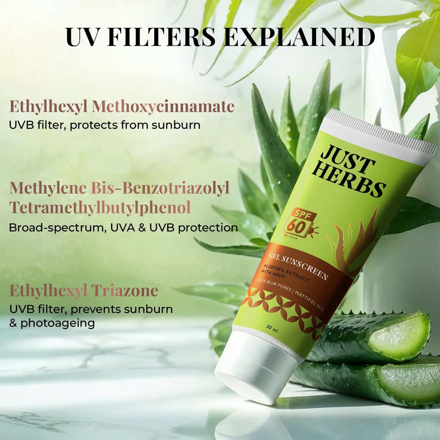 Gel Sunscreen with Neem & Aloe Vera | SPF 60 PA++++