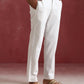 trueBrowns Men's White Cotton Shirt Collar Stylized Kurta Co-ord set - Swadesiicart