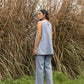 trueBrowns Blue Cotton Sleeveless Co-ord Set - Swadesiicart