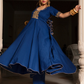 Pomcha Jaipur Minakari Blue Anarkali Set | Swadesiicart