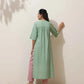 trueBrowns Mint Green Cotton Linen Kurta Pant Set | Swadesiicart