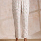 trueBrowns White With Small Floral Booti Print Cotton Pleated Co-Ord Set - Swadesiicart