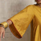 trueBrowns Gold Silk Kurta Set | Swadesiicart