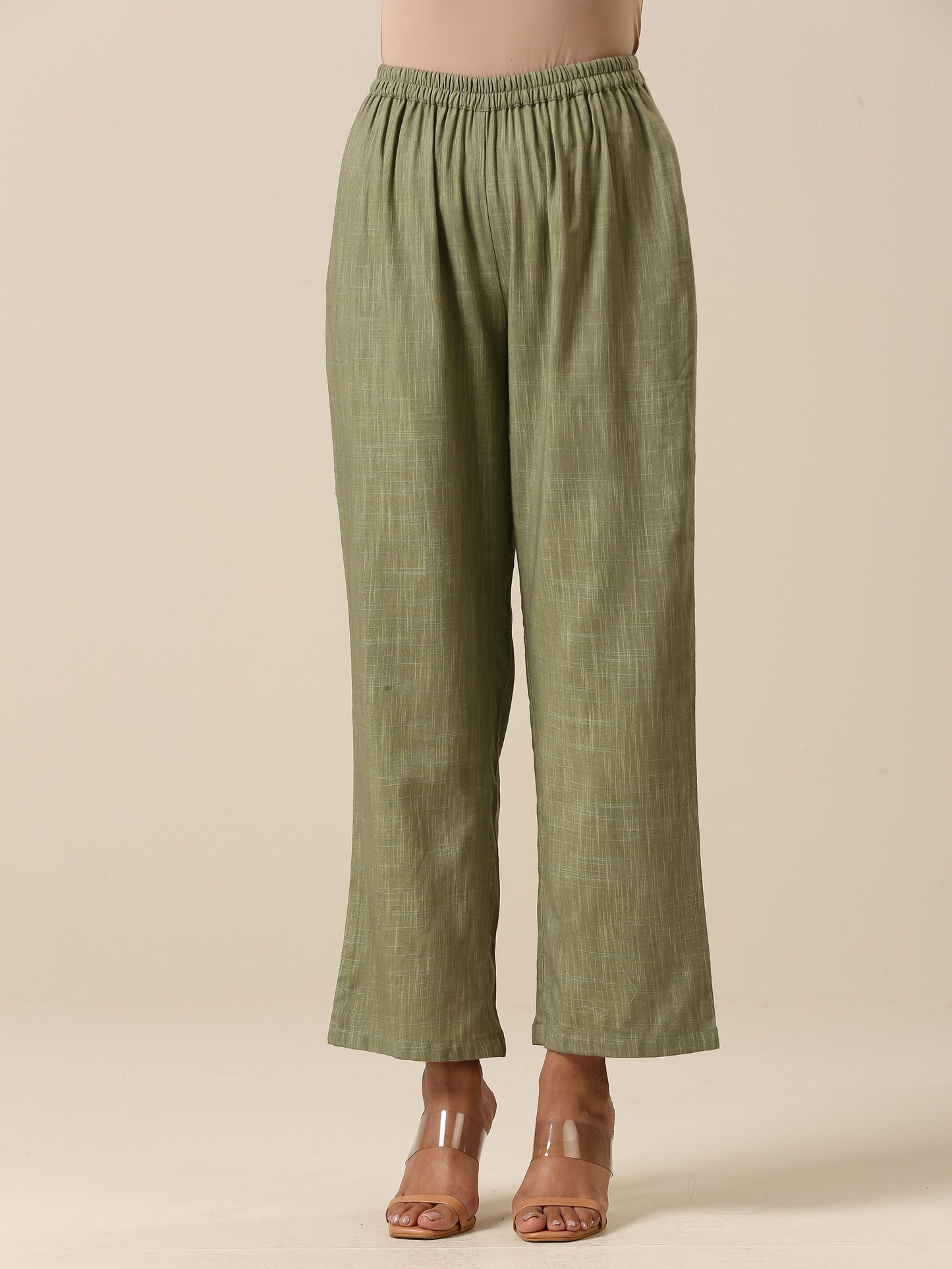 trueBrowns Sage Slub Textured Short Co-Ord Set - Swadesiicart
