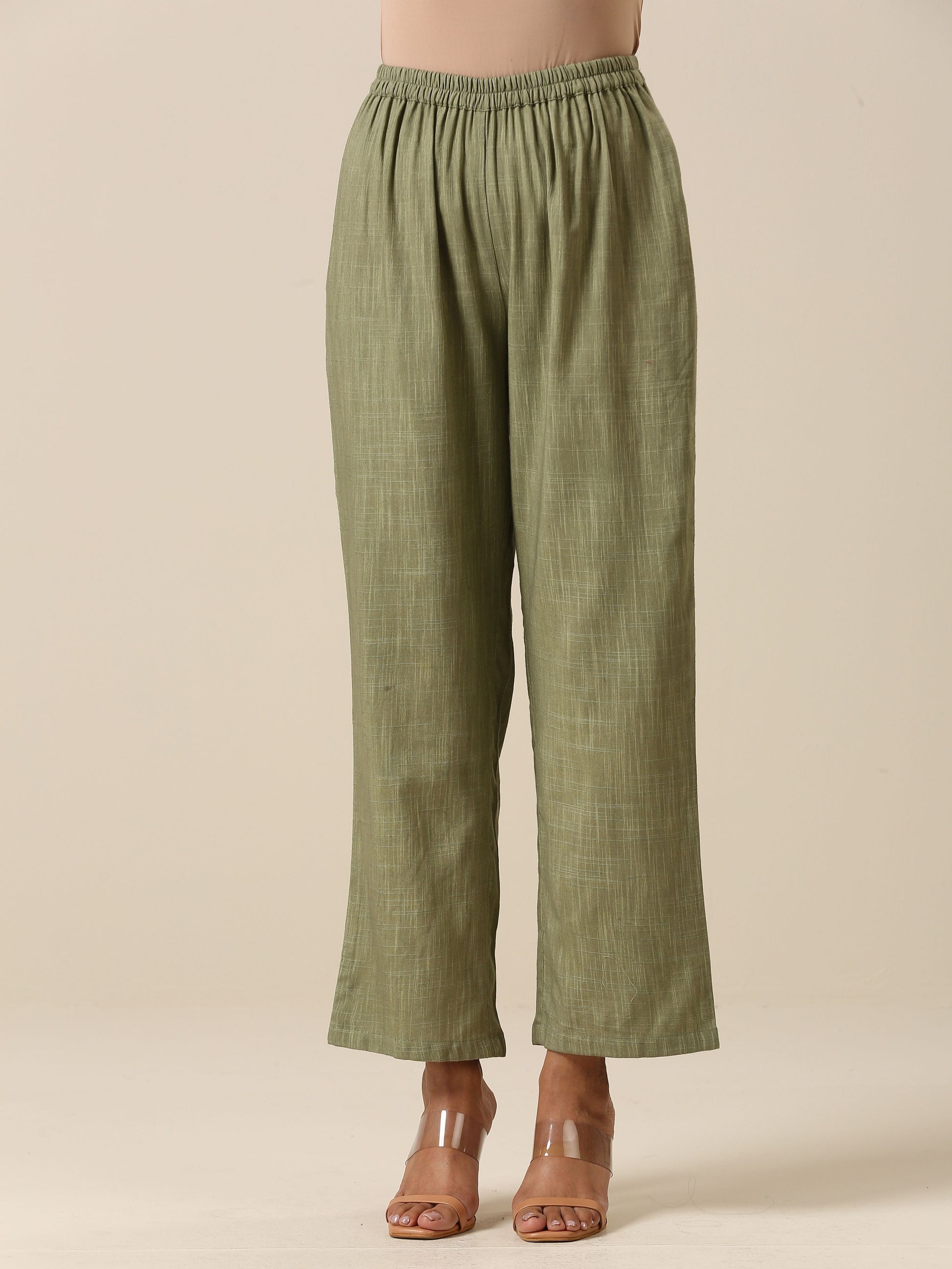 trueBrowns Sage Slub Textured Short Co-Ord Set - Swadesiicart
