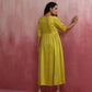 trueBrowns Modal Lime Green Dress | Swadesiicart