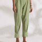 trueBrowns Green Slub Pleated Co-ord Set - Swadesiicart