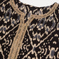 InWeave Women's Black Ikkat Print Gota Cotton Straight Kurta - Swadesiicart