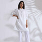 trueBrowns White Unisex Freesize Kurta | Swadesiicart