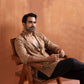 trueBrowns Men's Brown Printed Short Kurta | Swadesiicart