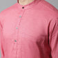 Even Apparels Rust Pure Cotton Kurta With Band Collar | Swadesiicart