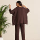 trueBrowns Cola Cotton Dobby Relaxed Co-ord Set - Swadesiicart