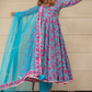 Pomcha Jaipur Chitra Hand Block Cotton Anarkali Set | Swadesiicart