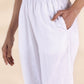 trueBrowns White Cotton Dobby V-Neck Kurta Pant Set | Swadesiicart