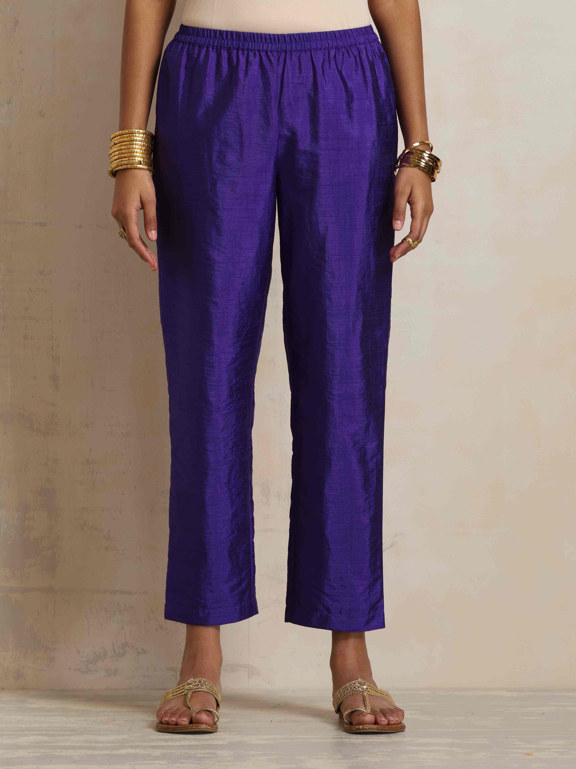 trueBrowns Lilac Tissue Kurta Co-ord Set - Swadesiicart