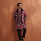 trueBrowns Men's Rust Printed Kurta | Swadesiicart