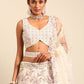 House of Panchhi Cream Net Multi Sequins with heavy Zarkan embroidery Lehenga choli & Dupatta | Swadesiicart