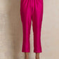 trueBrowns Pink Silk High Slit Kurta Set | Swadesiicart
