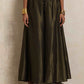 trueBrowns Olive Green Tissue Sharara Set | Swadesiicart